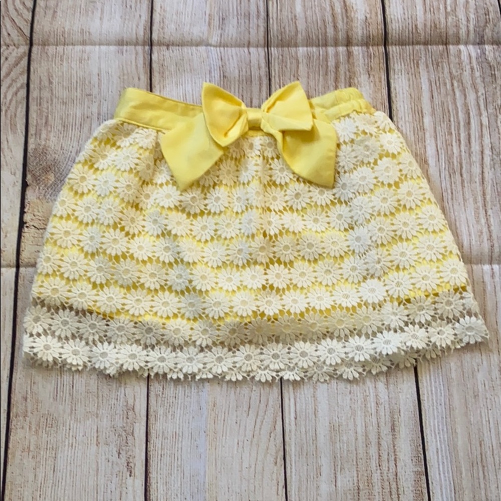 Toddler girls floral embroidered lace skirt Sz 2T